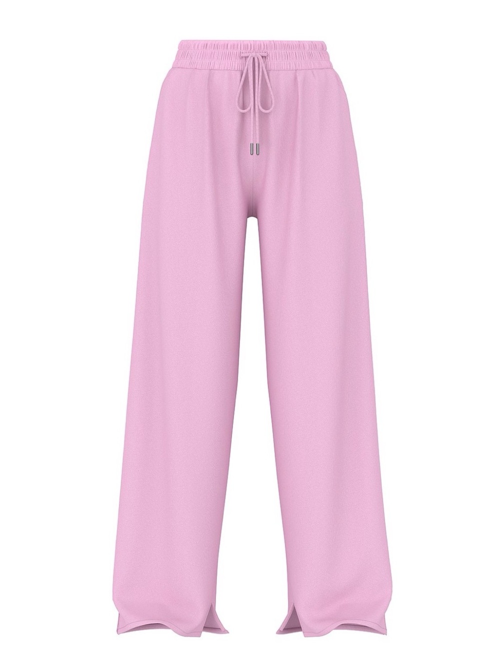 NWT VS Pink Campus Fleece Wide-Leg Split-Hem Sweatpants ~ Large Long